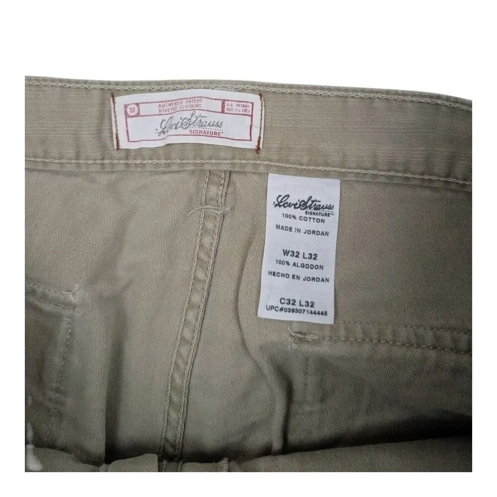 Vintage Levi's Cargo Loose Skater Pants Men’s 32 x 32 Khaki Beige Y2K *READ